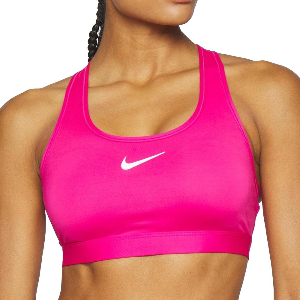 Brassière de Sport Rose Fuschia Femme Nike SWSH MED pas cher