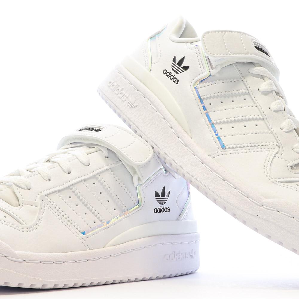 Baskets Blanches Femme Adidas Forum Low vue 7