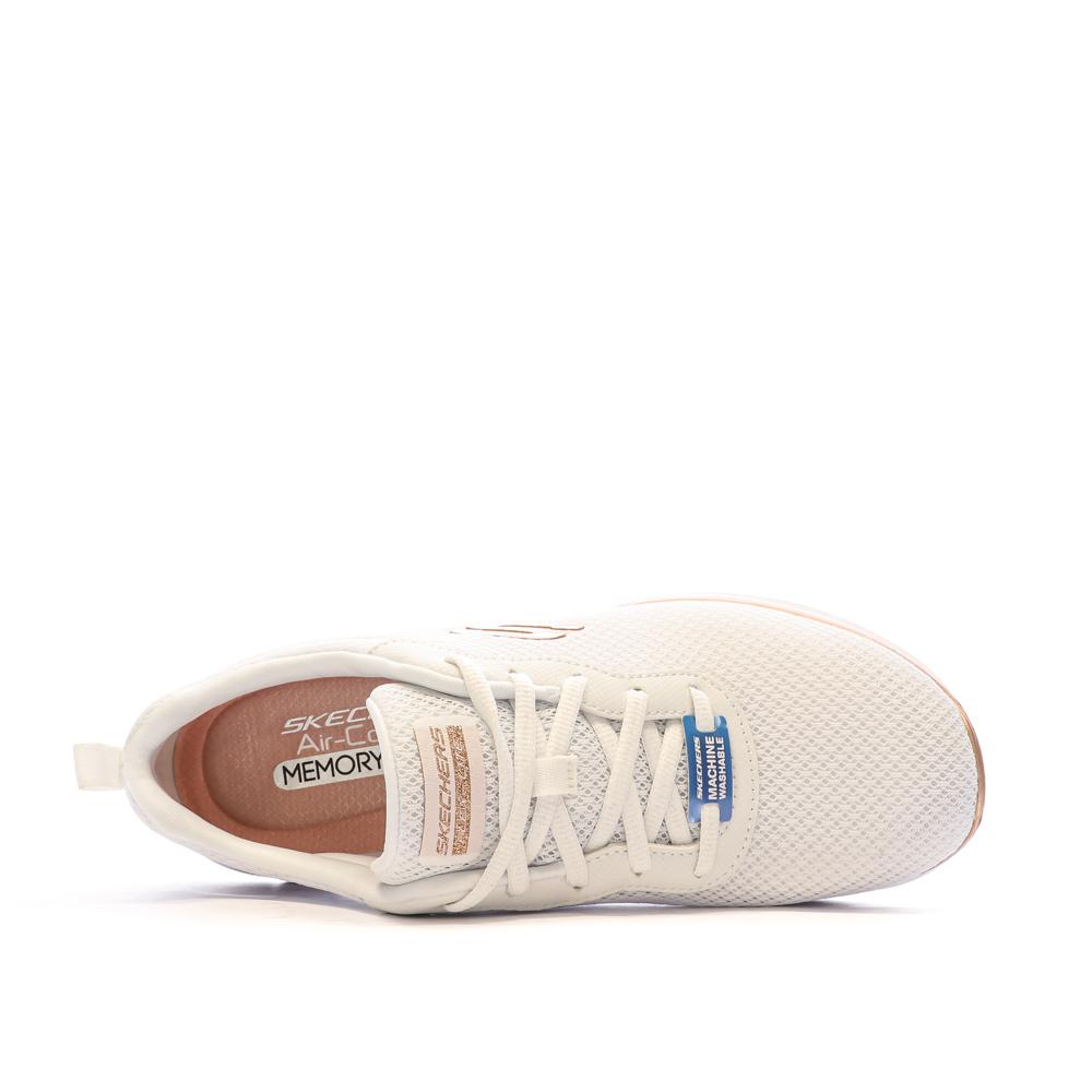 Chaussures de Sport Blanc/Or-Rose Femme Skechers Flex Appeal vue 4