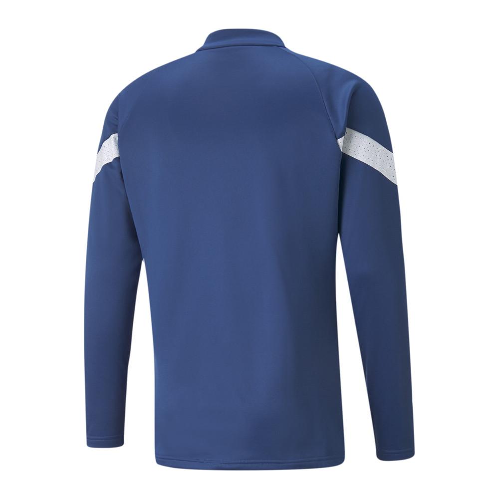 OM Sweat 1/4 de Zip Bleu Homme Puma Fleece 767 vue 2