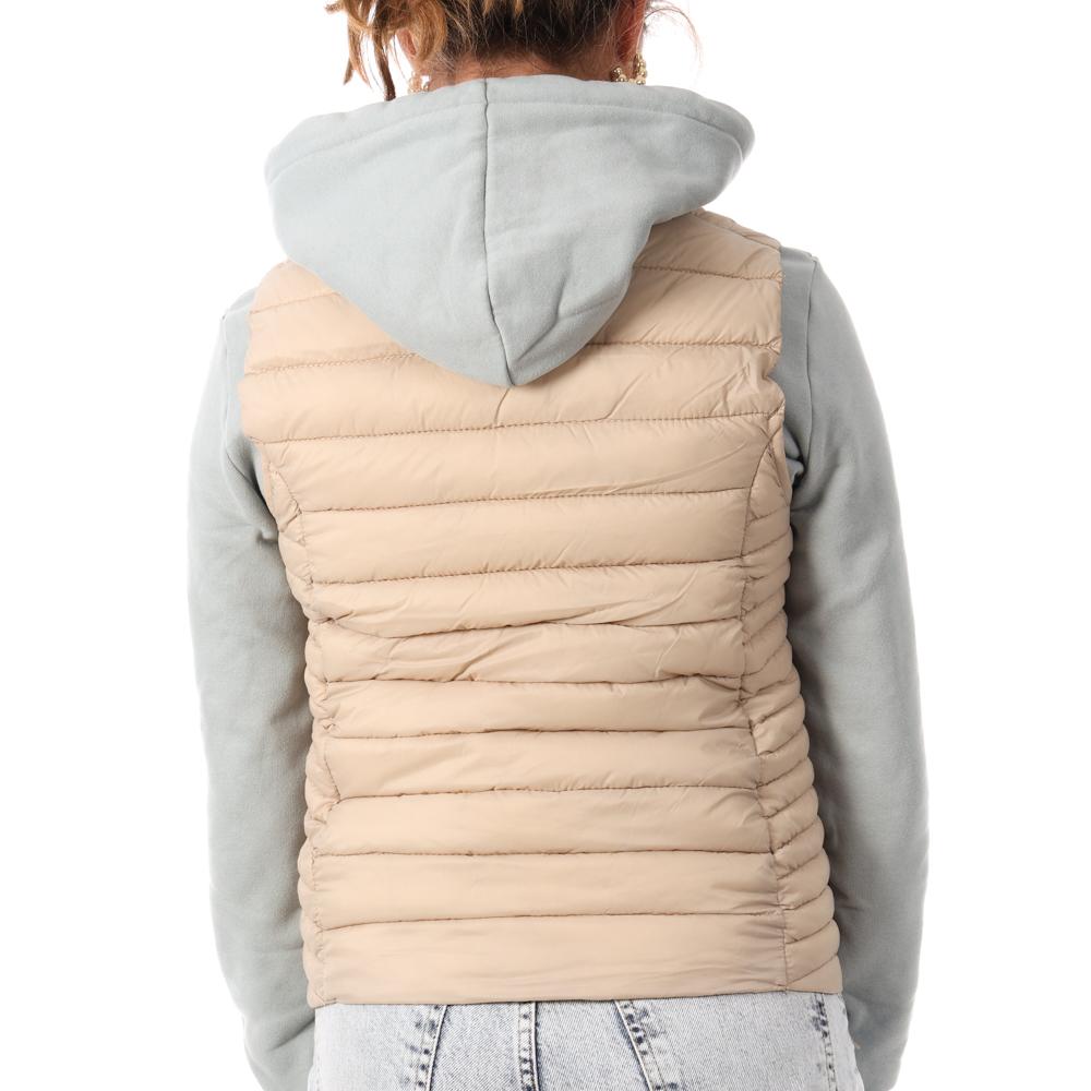 Doudoune sans manches Beige Femme Teddy Smith B-terry vue 2