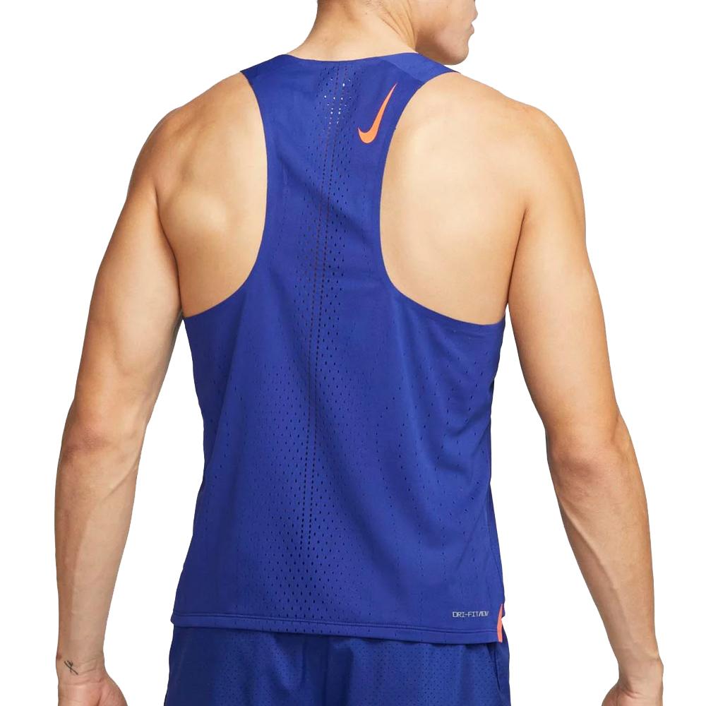 Débardeur de Sport Bleu Homme Nike Aroswft Singlet vue 2