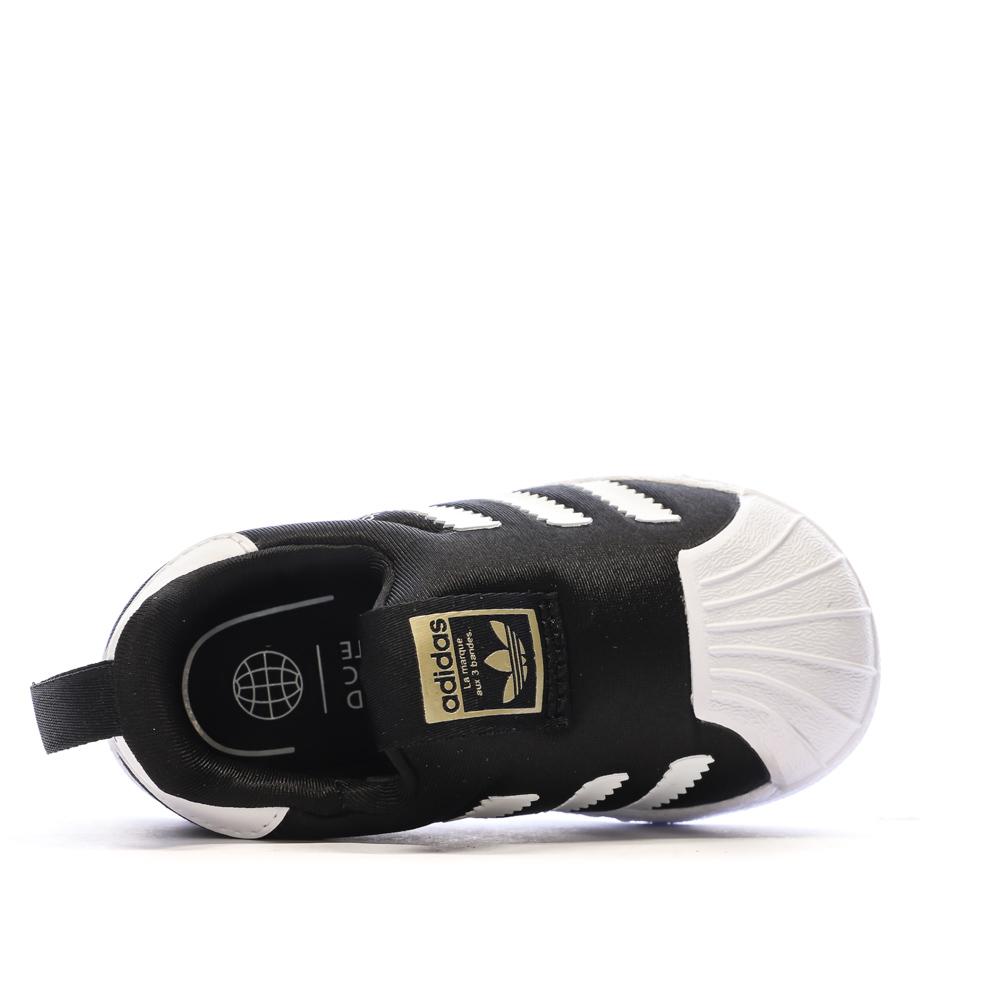 Baskets Noires Garçon Adidas Superstar 360 vue 5