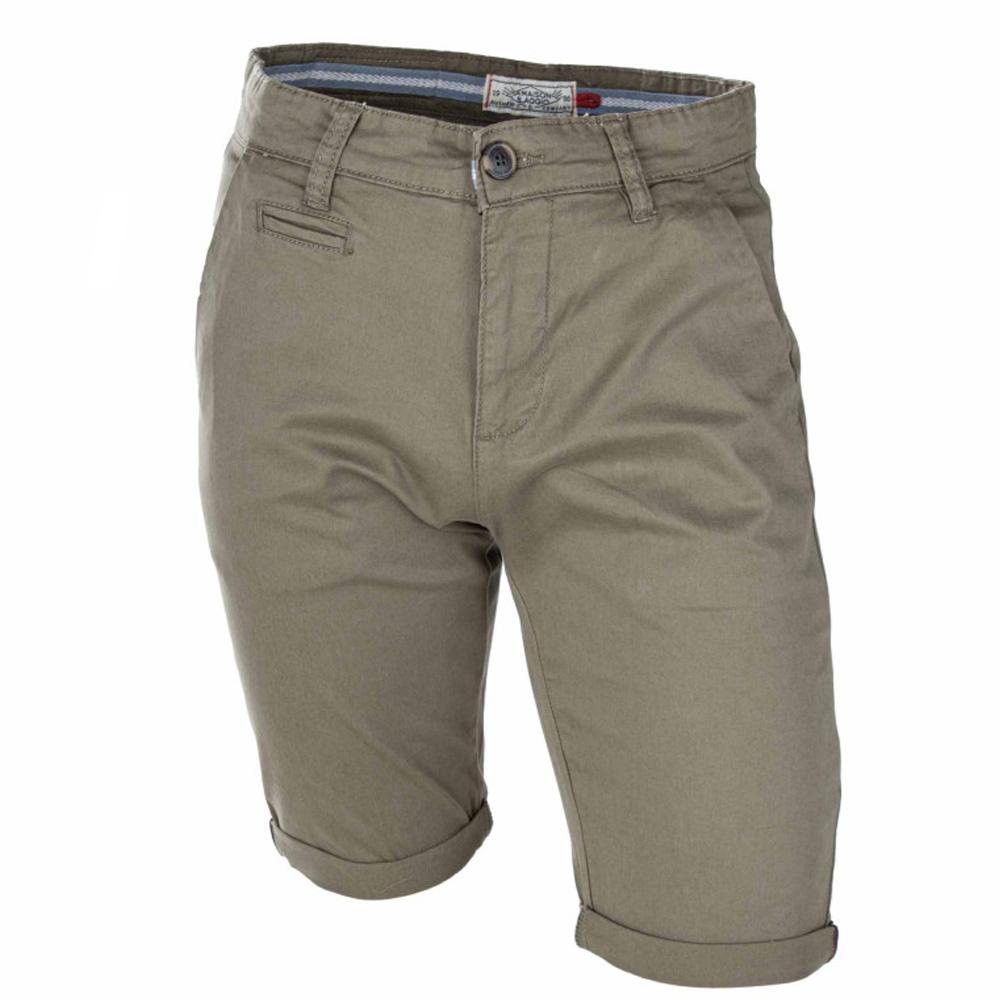 Short Chino Vert Kaki Homme La Maison Blaggio Venili pas cher