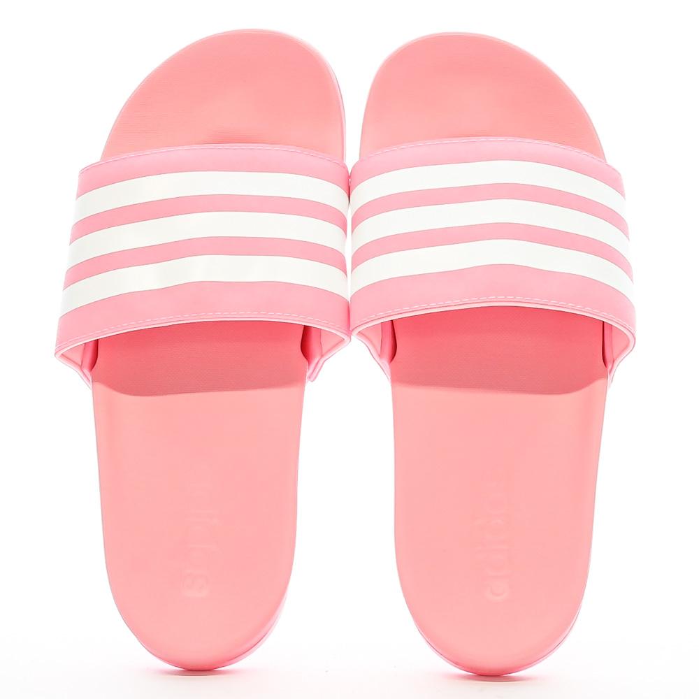 Claquettes Rose/Blanc Adidas Adilette Comfort vue 3