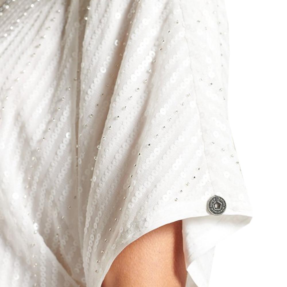 Robe Blanche à sequins Femme Superdry vue 3