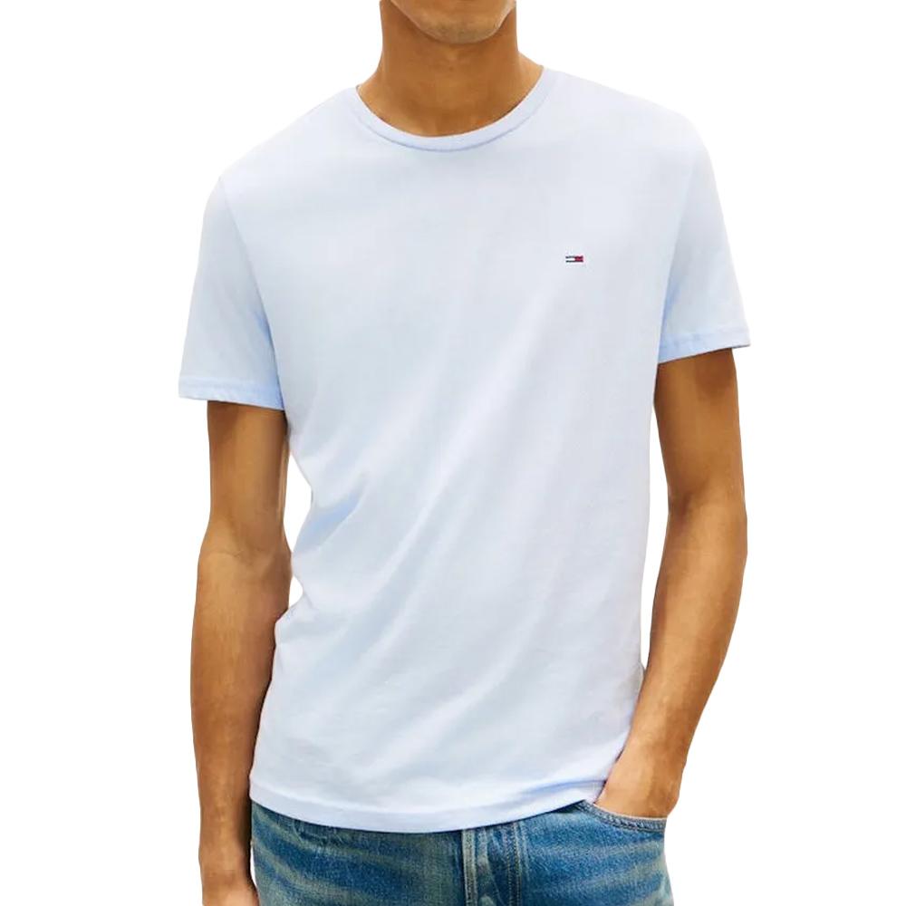 T-shirt Bleu Clair Homme Tommy Hilfiger Tjm X Slim Jaspes 1 pas cher