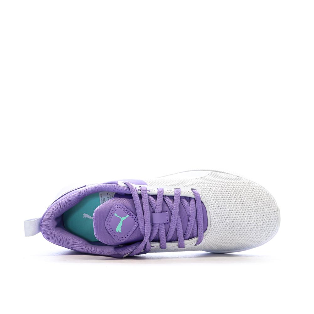 Baskets Violette/Blanche Fille Puma Flyer Runner Jr vue 4