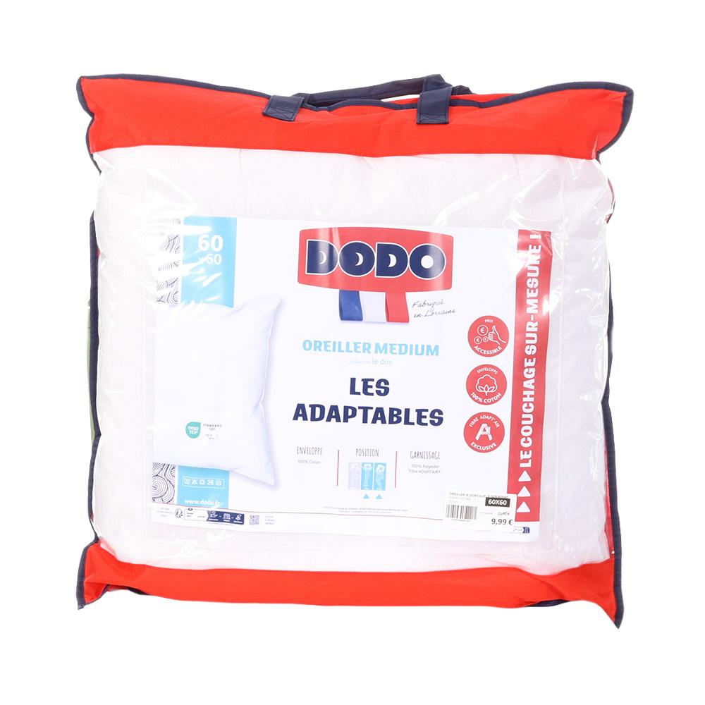 Oreiller Blanc Dodo Oreiller Adaptables 60x60 pas cher
