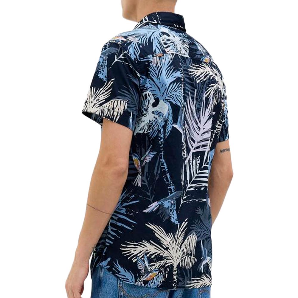 Chemise Marine/Bleu Homme Jack & Jones Hawaii vue 2