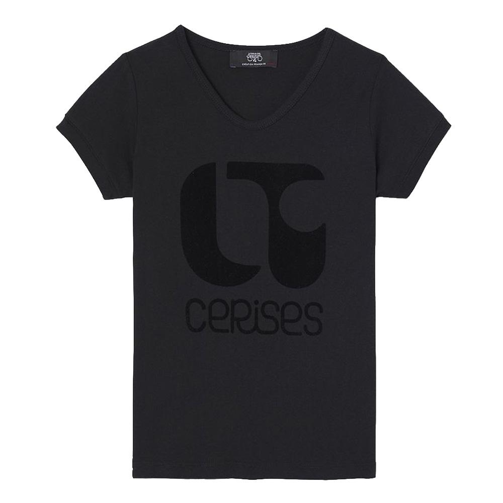T-shirt Noir Fille Le Temps Des Cerises Nita pas cher