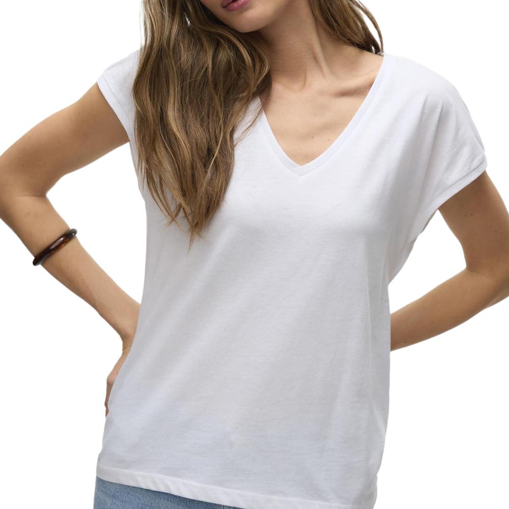 T-Shirt Blanc Femme Vero Moda Dubarry pas cher