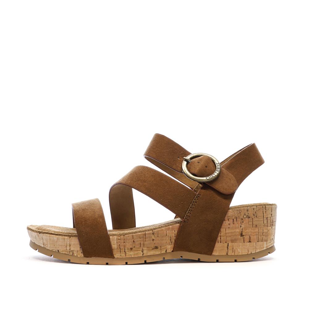 Sandales Camel Femme Chattawak Lilou pas cher