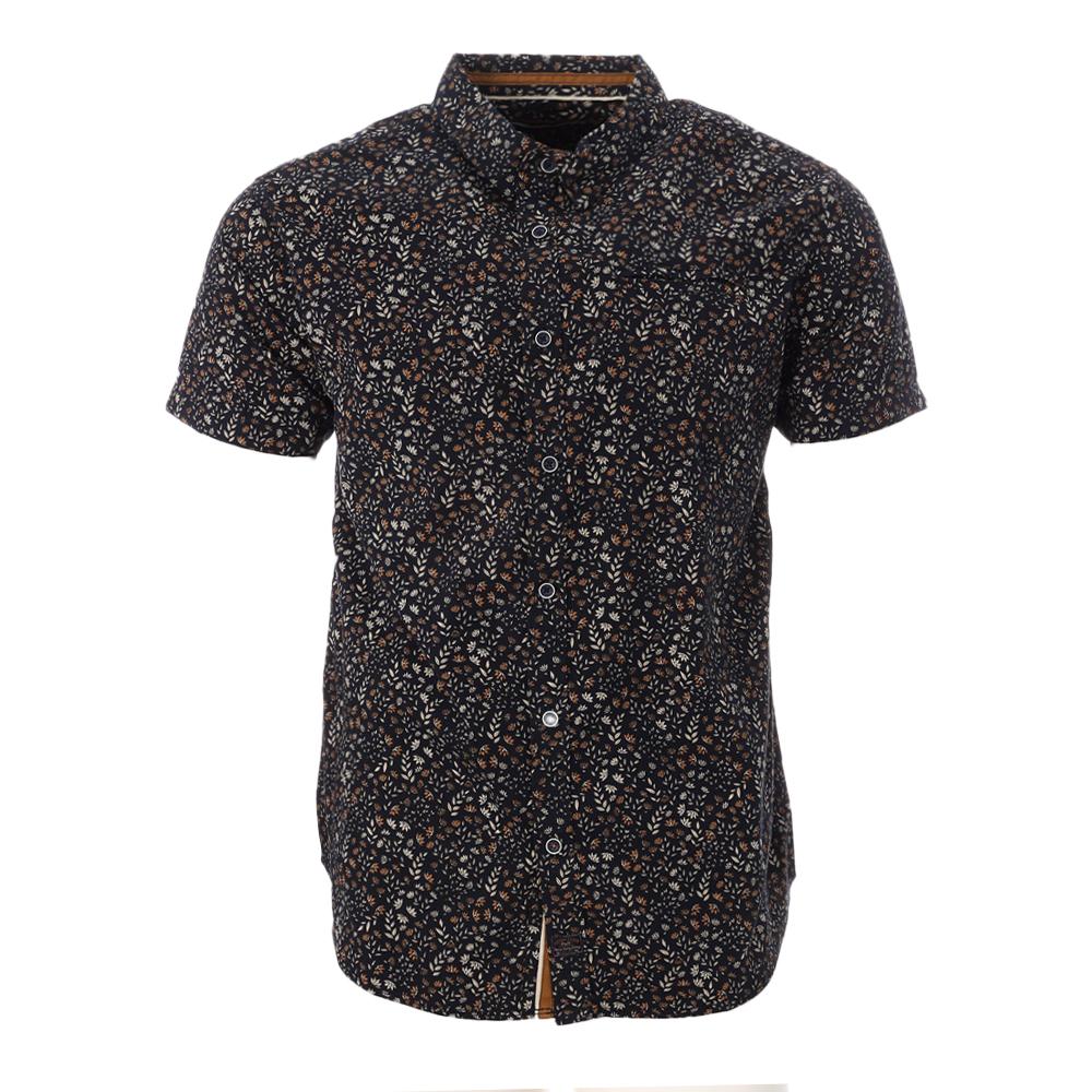 Chemise Marine à Motifs Homme RMS26 4784 pas cher