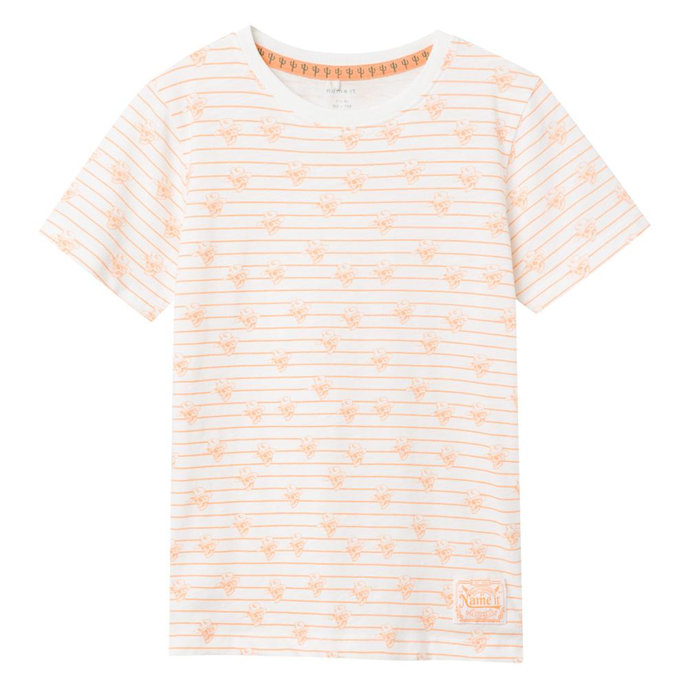 T-shirt Blanc/Orange Garçon Name It Kent pas cher
