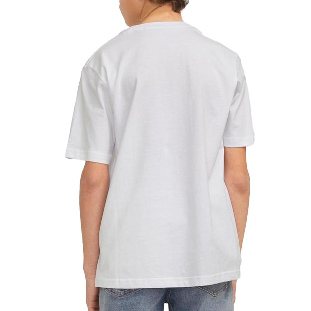 T-shirt Blanc Garçon Jack & Jones Oranatomy vue 2