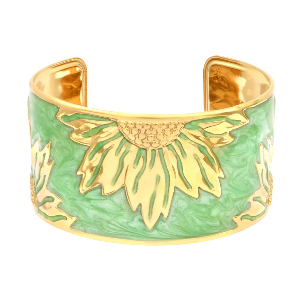 Clio Blue Sunflower Women's Gold/Green Bracelet affordable