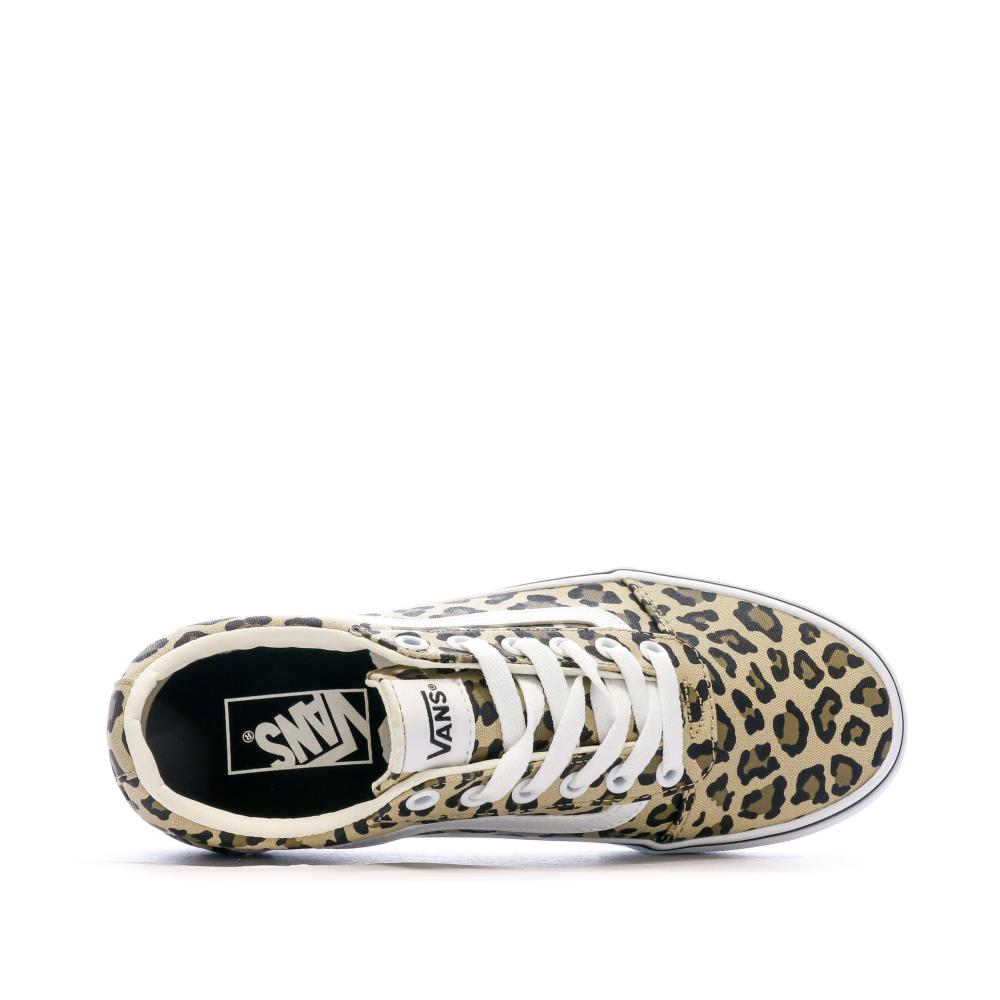 Baskets Beige Femme Vans Ward Leopard Antique vue 4