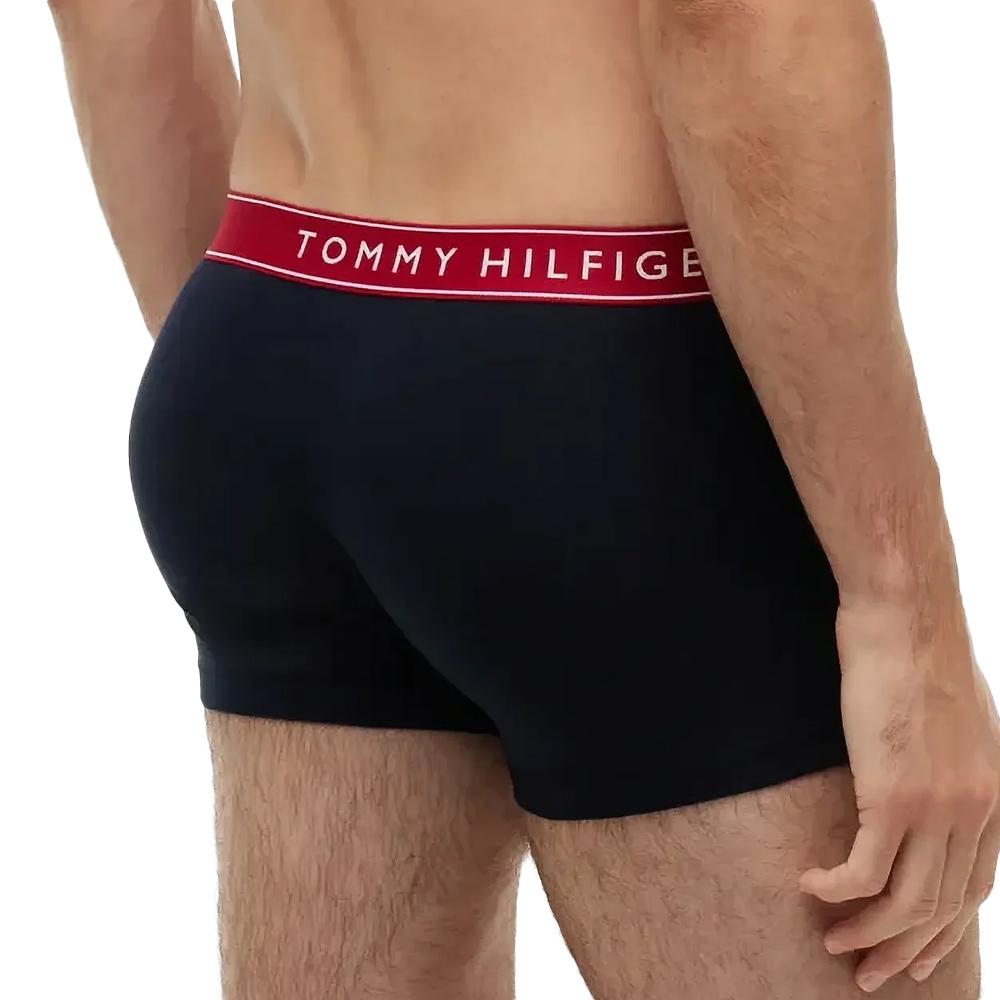 X3 Boxershorts Schwarz/Rot für Herren von Tommy Hilfiger Trunk Ansicht 3