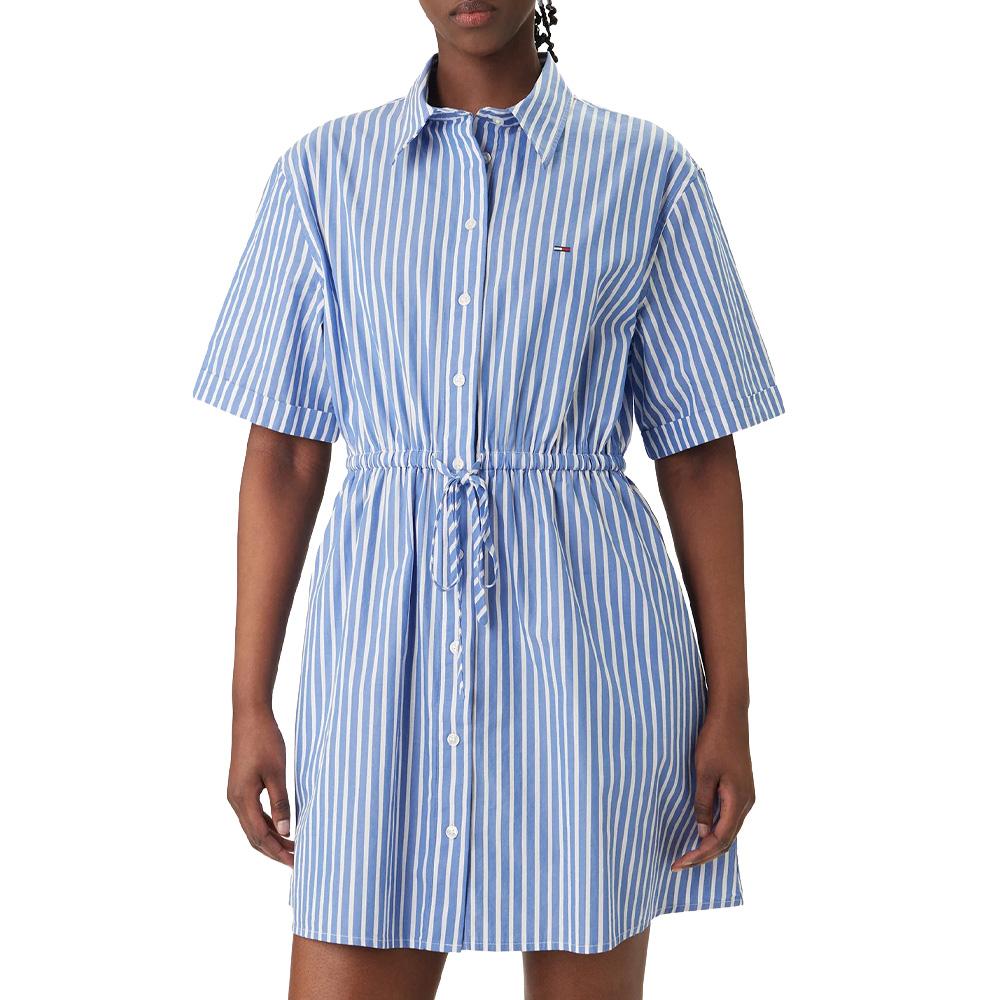Robe Bleu/Blanche Femme Tommy Hilfiger Stripe pas cher
