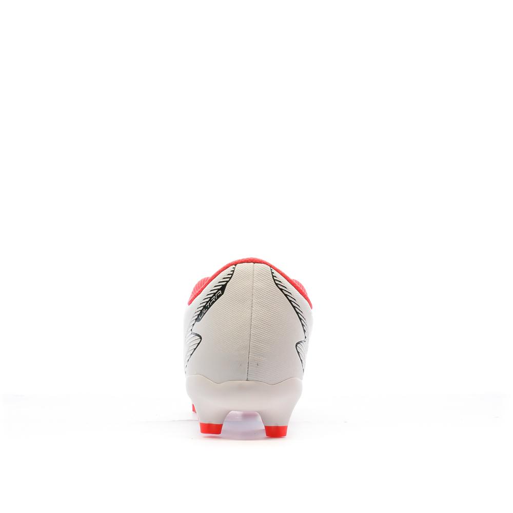 Chaussures de football Blanc/Rouge Homme Puma Ultra Play FG/AG 107423-01 vue 3
