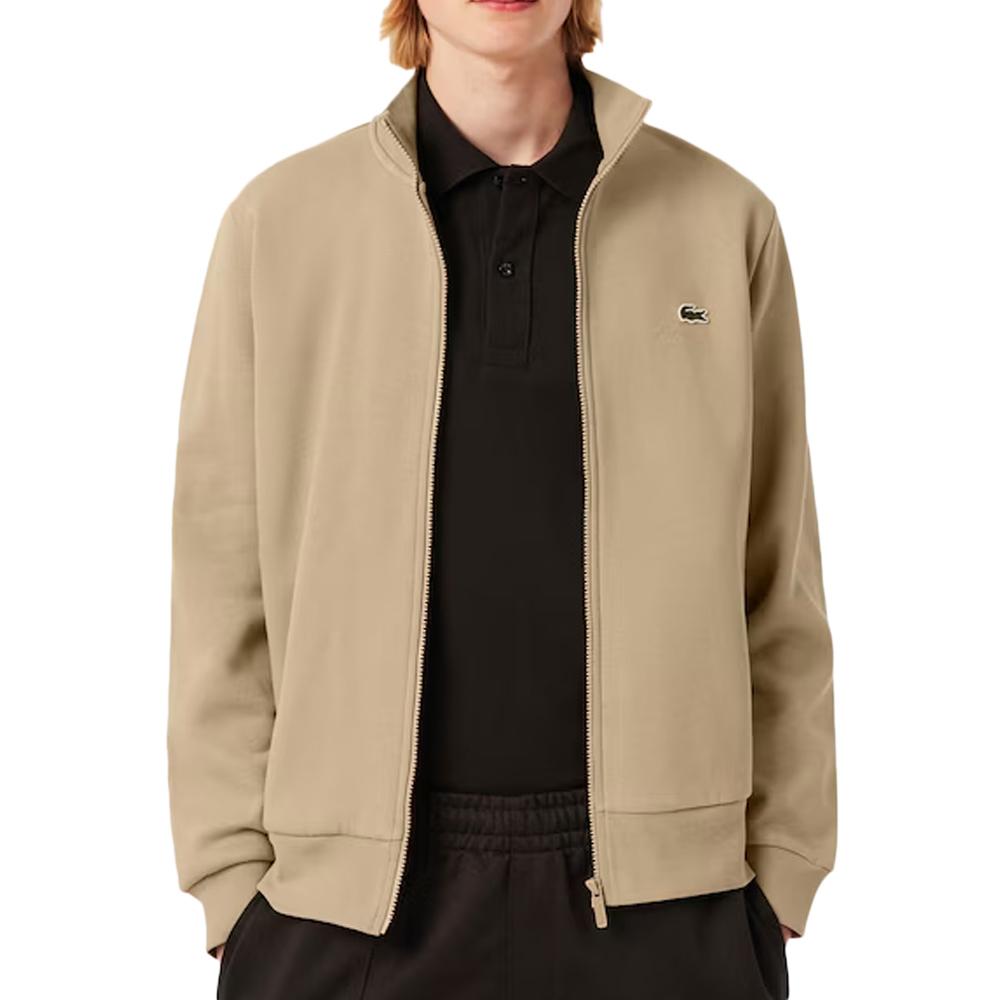 Veste zippé Beige Homme Lacoste molleton pas cher
