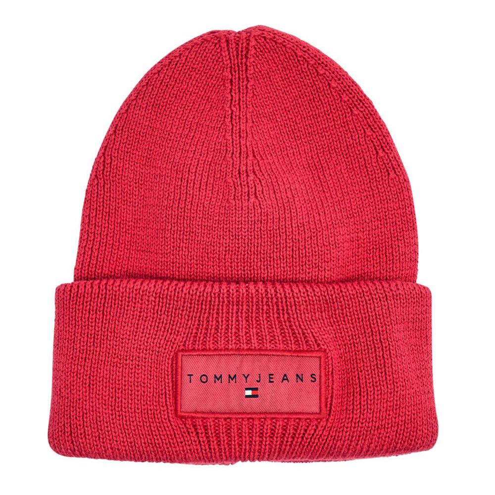 Bonnet Rose Femme Tommy Hilfiger Linear Beanie pas cher