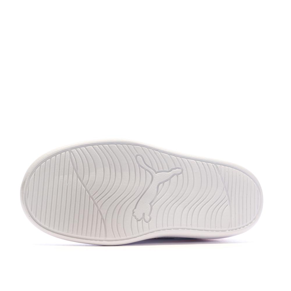 Baskets Roses/Blanches Fille Puma Courtflex V2 vue 5