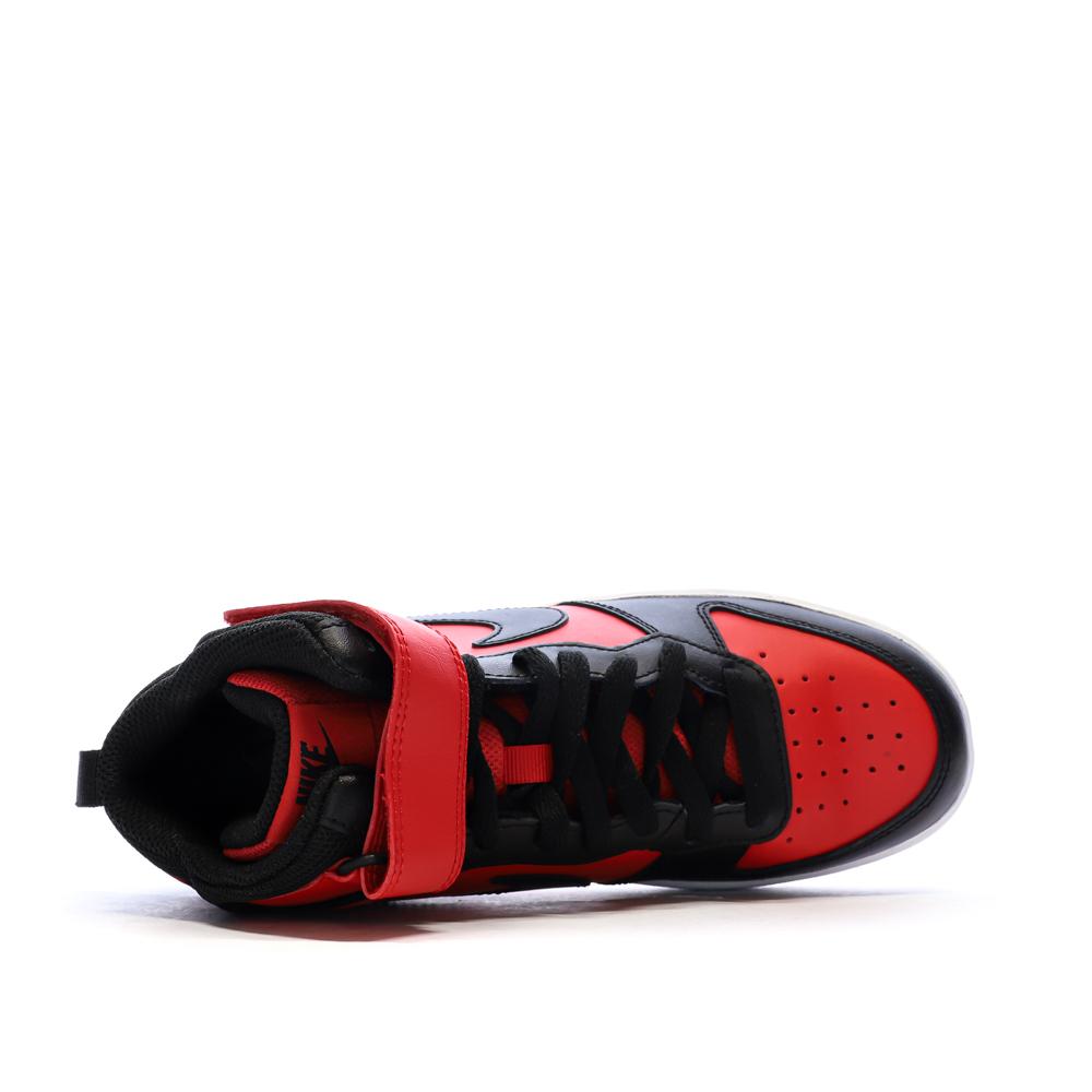 Baskets Noir/Rouge Mixte Nike Court Borough Mid 2 vue 4