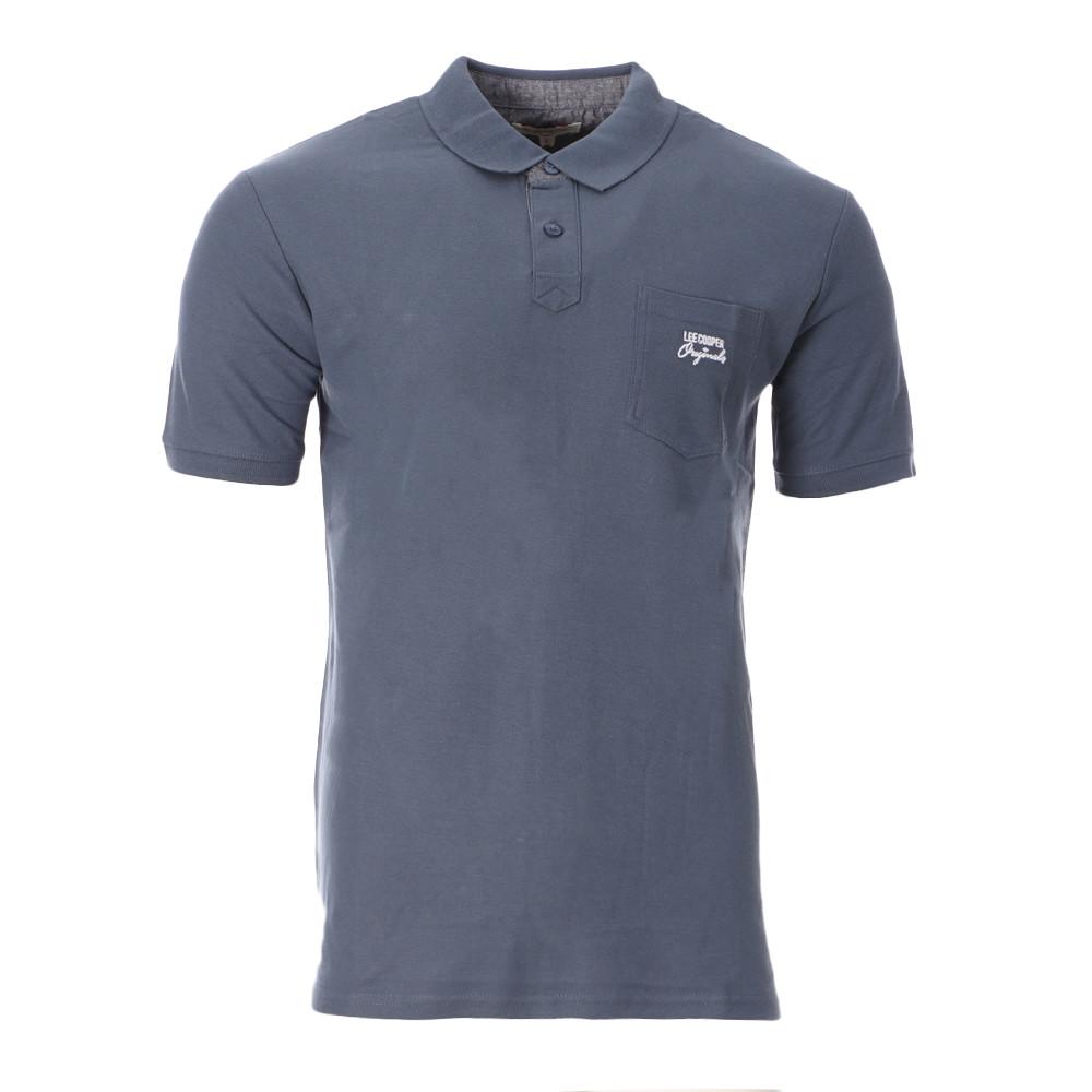 Polo Bleu foncé Homme Lee Cooper Opan pas cher