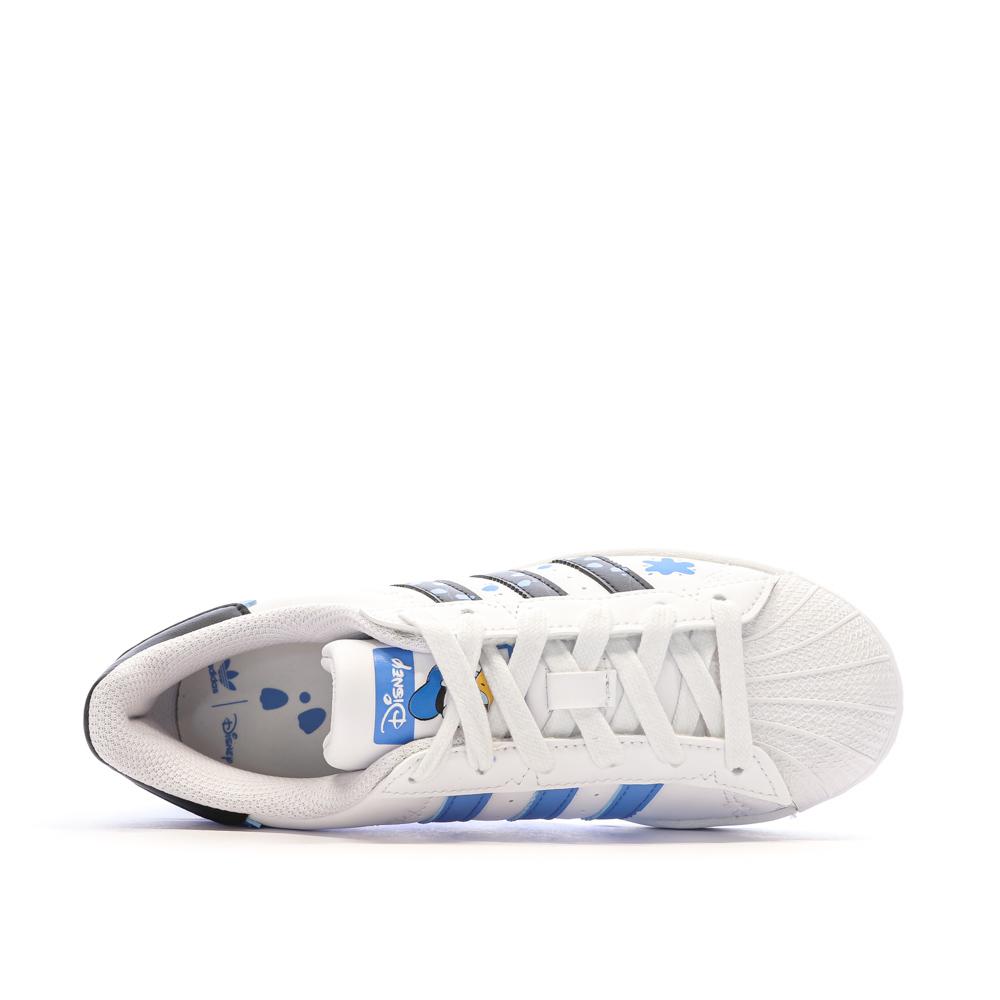 Baskets Blanc/Noir Enfant Adidas Superstar IG6263 vue 4