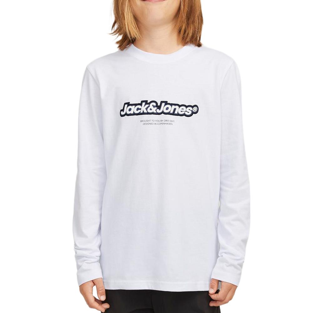 T-Shirt Blanc Garçon Jack & Jones Noho pas cher