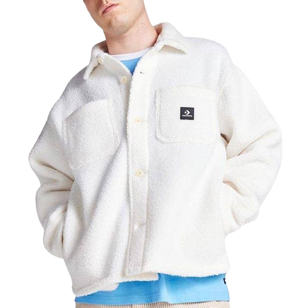 Veste Blanche Homme Converse Sherpa pas cher