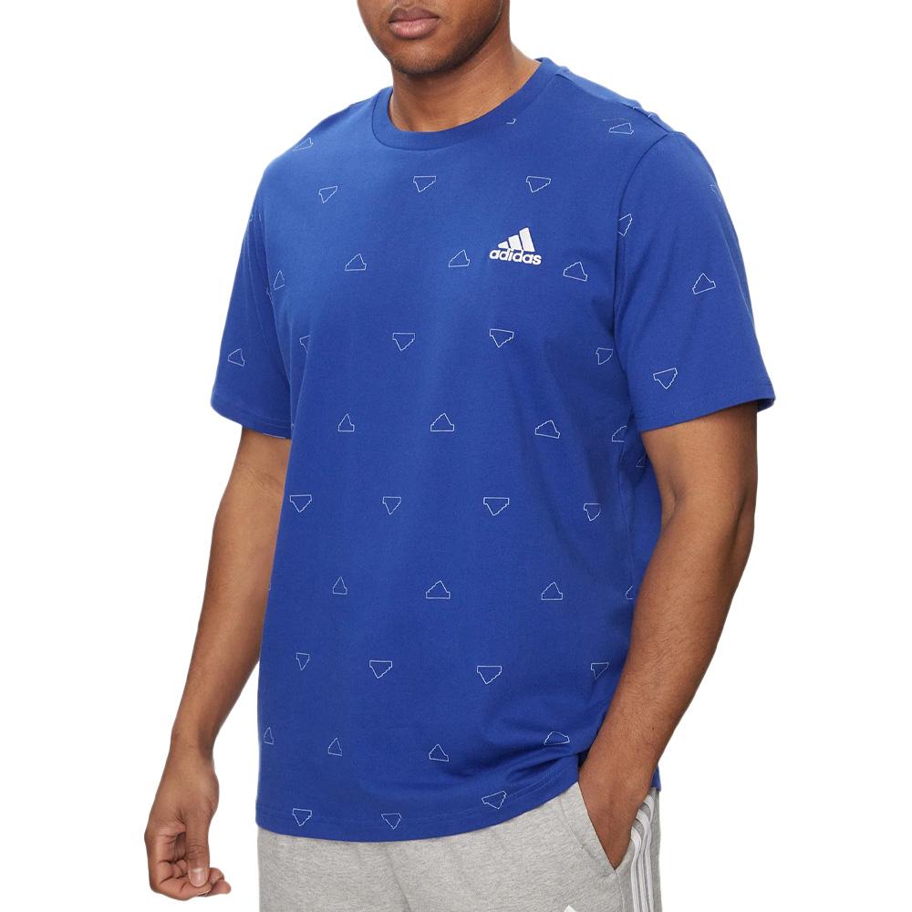 T-Shirt Bleu Homme Adidas Seasonal Essentials pas cher