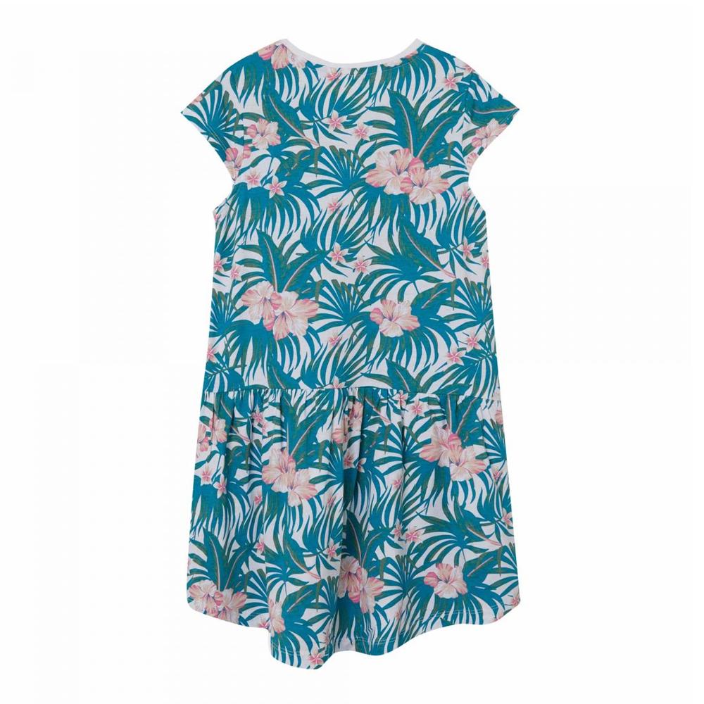 Robe Blanche/Bleu Fille Name it Frida vue 2