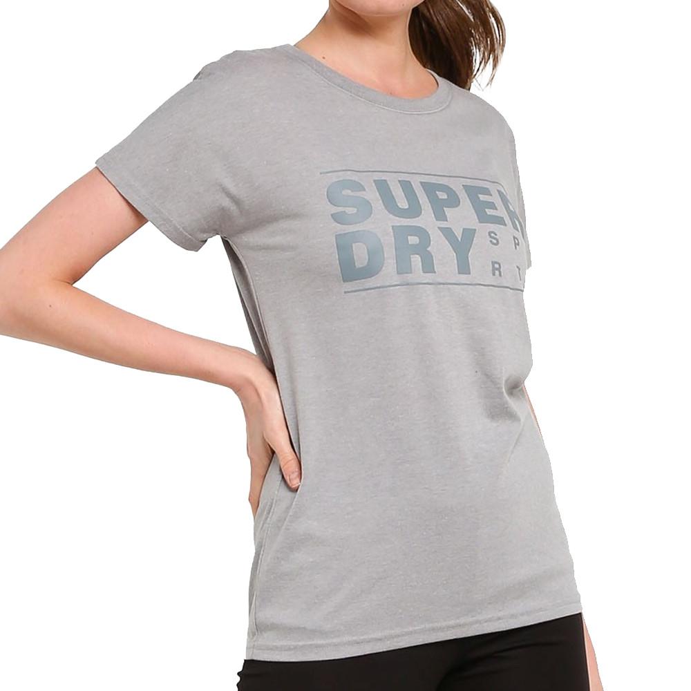 T-Shirt Gris Femme Superdry Core Sport pas cher