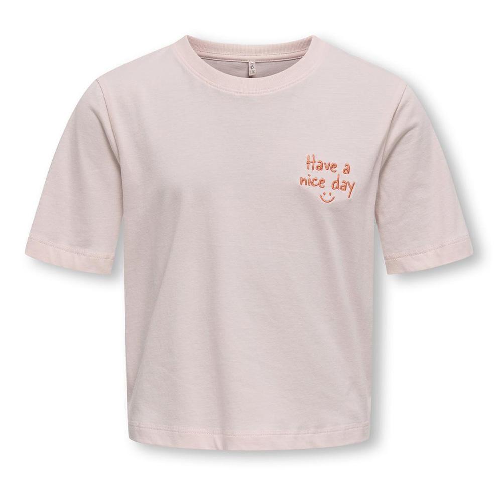T-Shirt Rose clair Fille Kids ONLY Kogrex pas cher