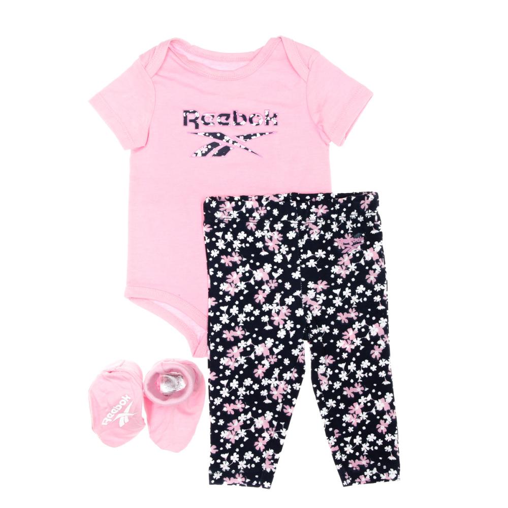 Ensemble Rose/Marine Bébé Reebok U04268 pas cher