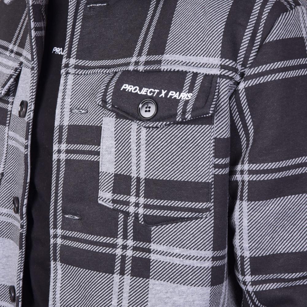 Surchemise Noir Homme Project X Paris Carreaux vue 3