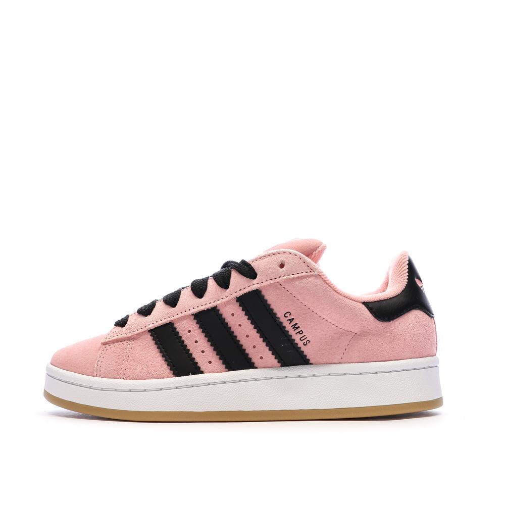 Campus Baskets Rose/Noir Femme Adidas pas cher