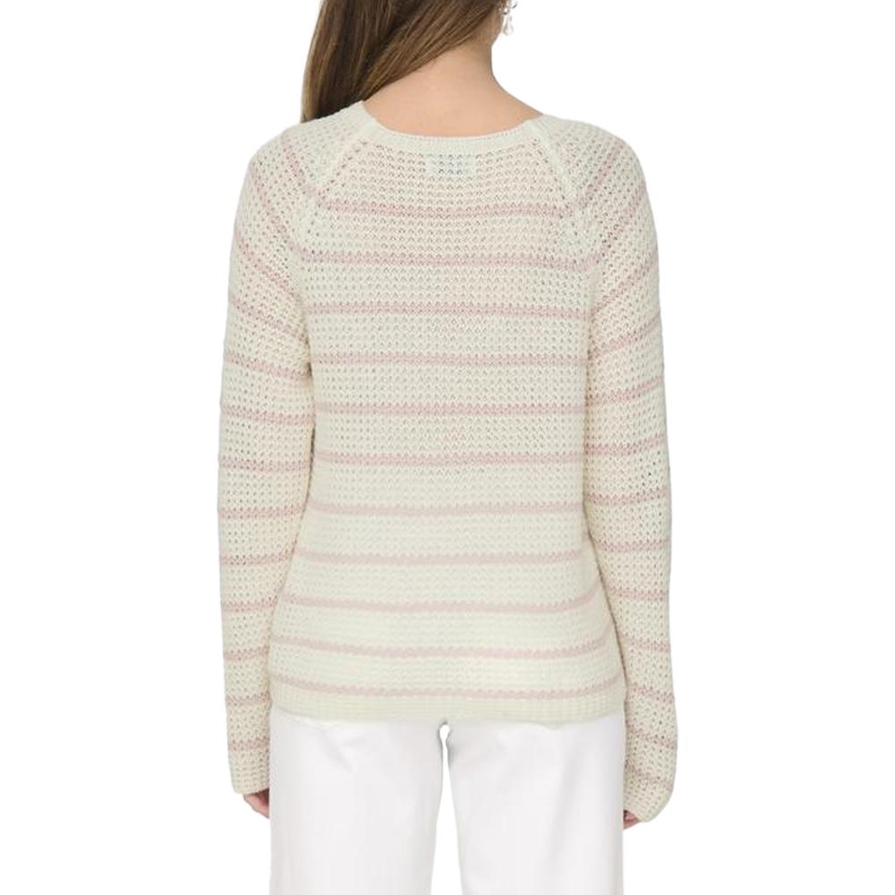 Pull Blanc/Rose Femme JDY Ellen vue 2