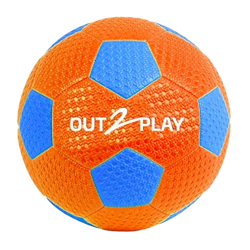 Ballon de Plage Orange/Bleu Out 2 Play Gomme pas cher