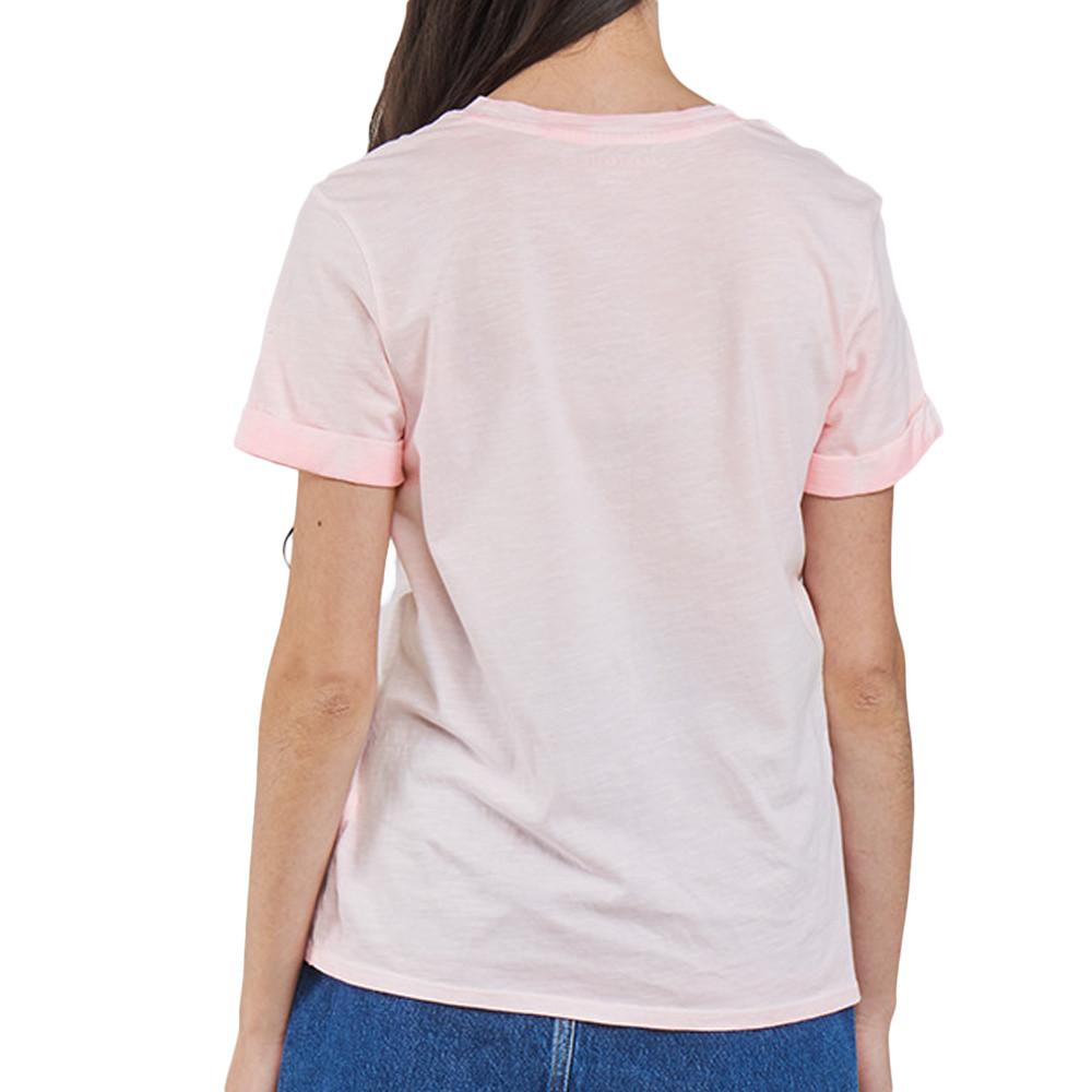 T-shirt Rose Femme Guess 1981 vue 2