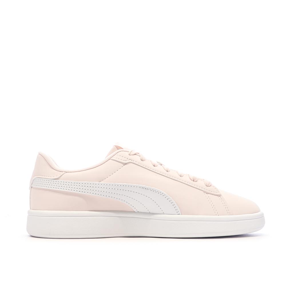 Baskets Rose/Blanc Femme Puma Smash vue 2