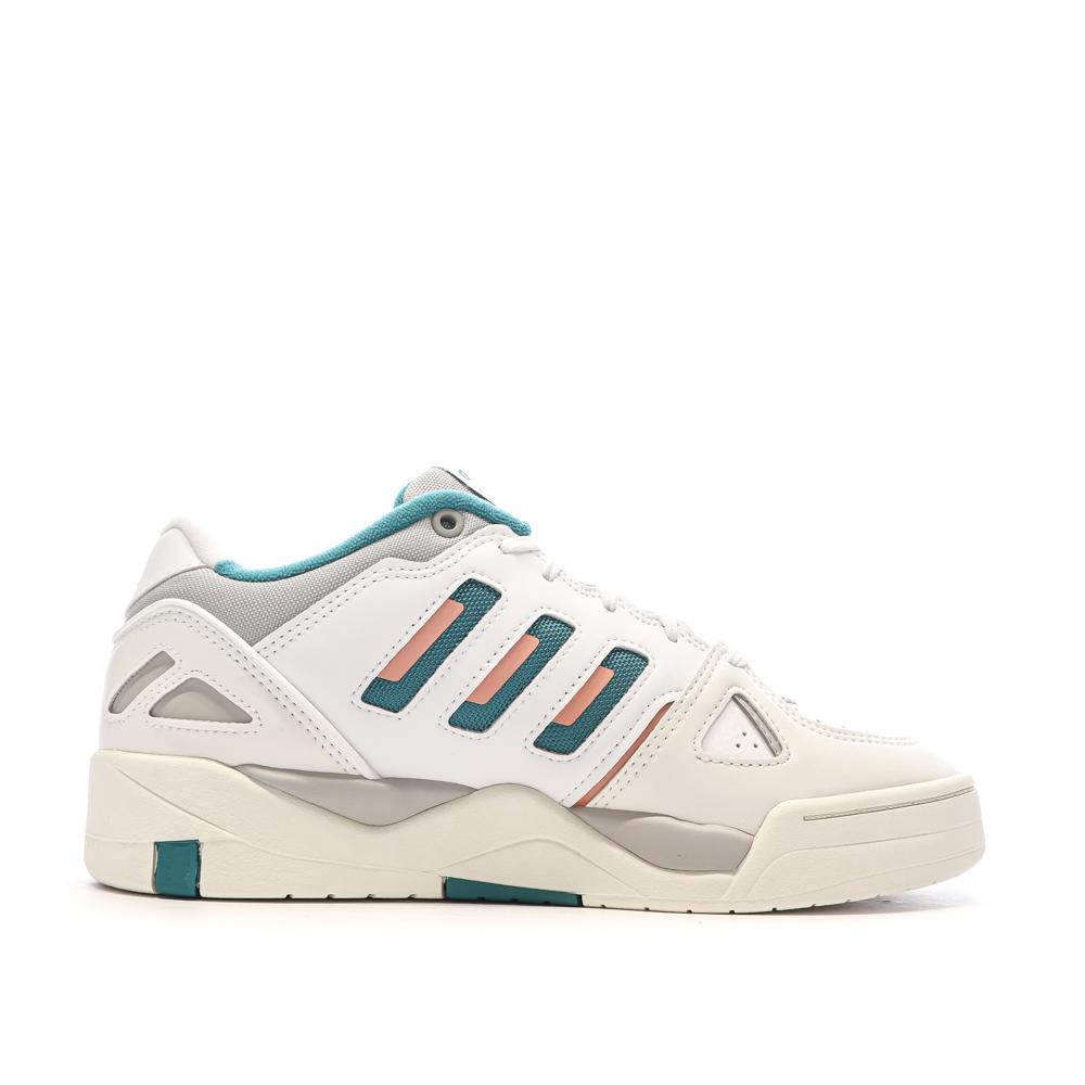 Baskets Blanches/Bleu Homme Adidas Midcity vue 2