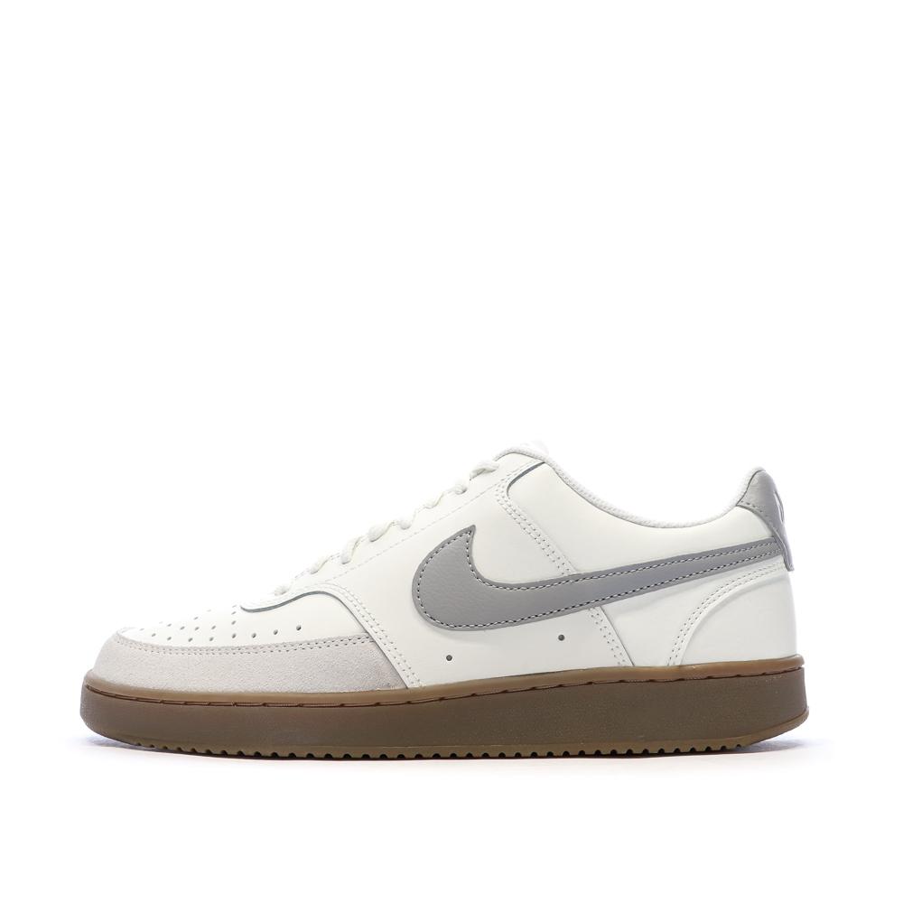 Baskets Blanches/Grises Homme Nike Court Vision pas cher