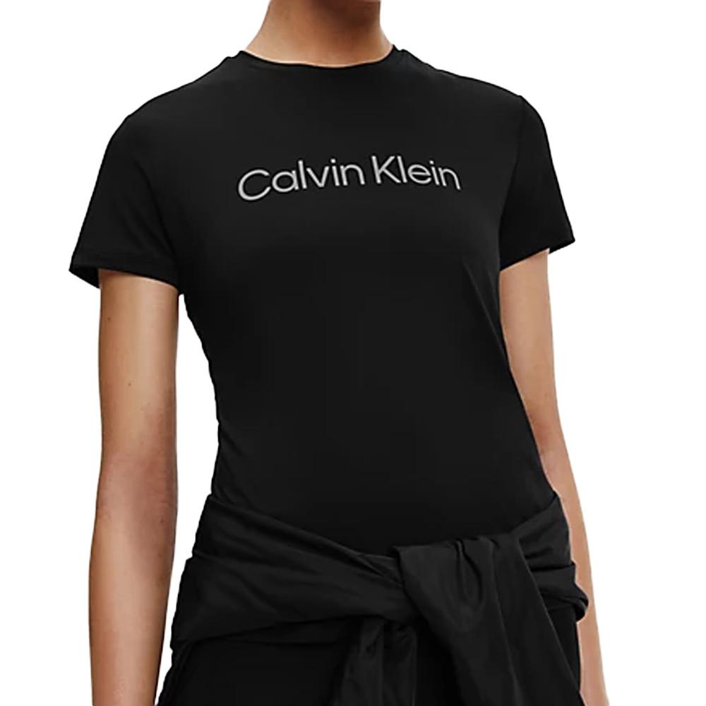 T-shirt Noir femme Calvin Klein Jeans Bae pas cher