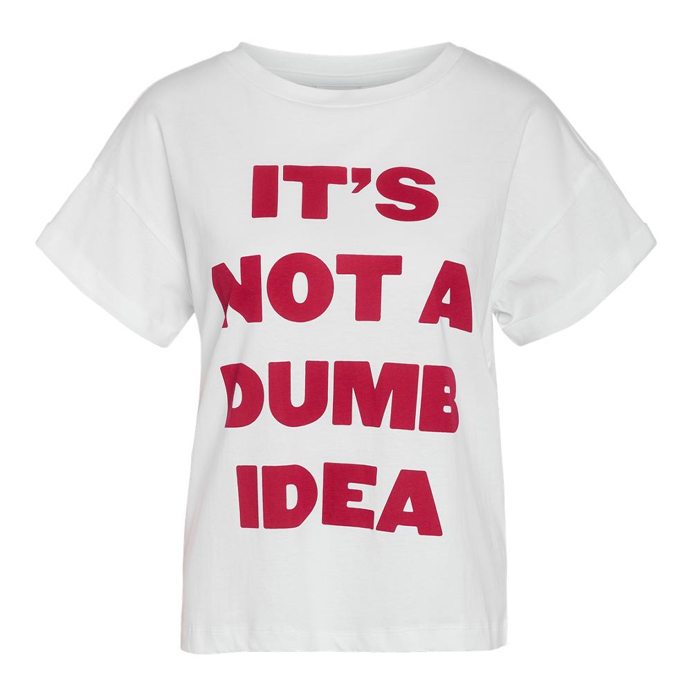 T-shirt Blanc/Rouge Femme Noisy May Gaby pas cher