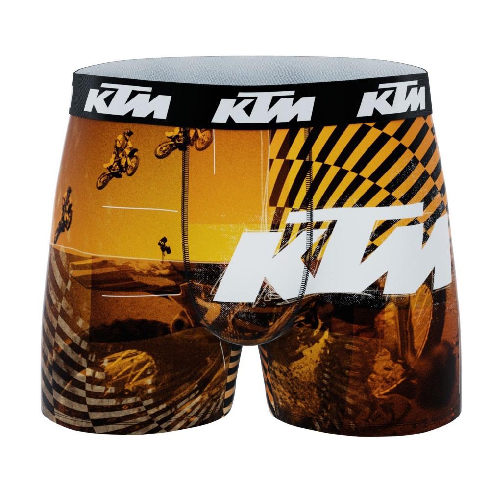 Boxer Noir/Orange Garçon KTM Cross pas cher
