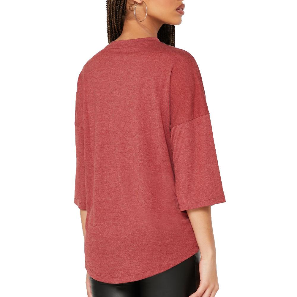 T-Shirt rouge femme Jacqueline de Yong Gabriella 3/4 Top vue 2